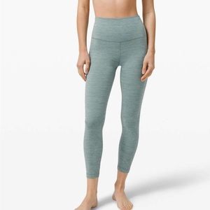 Lululemon Align 25 Heather Tidewater Teal Sz 6